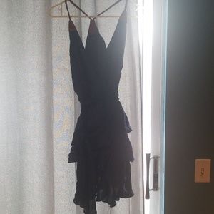 Navy bouncy layered dress